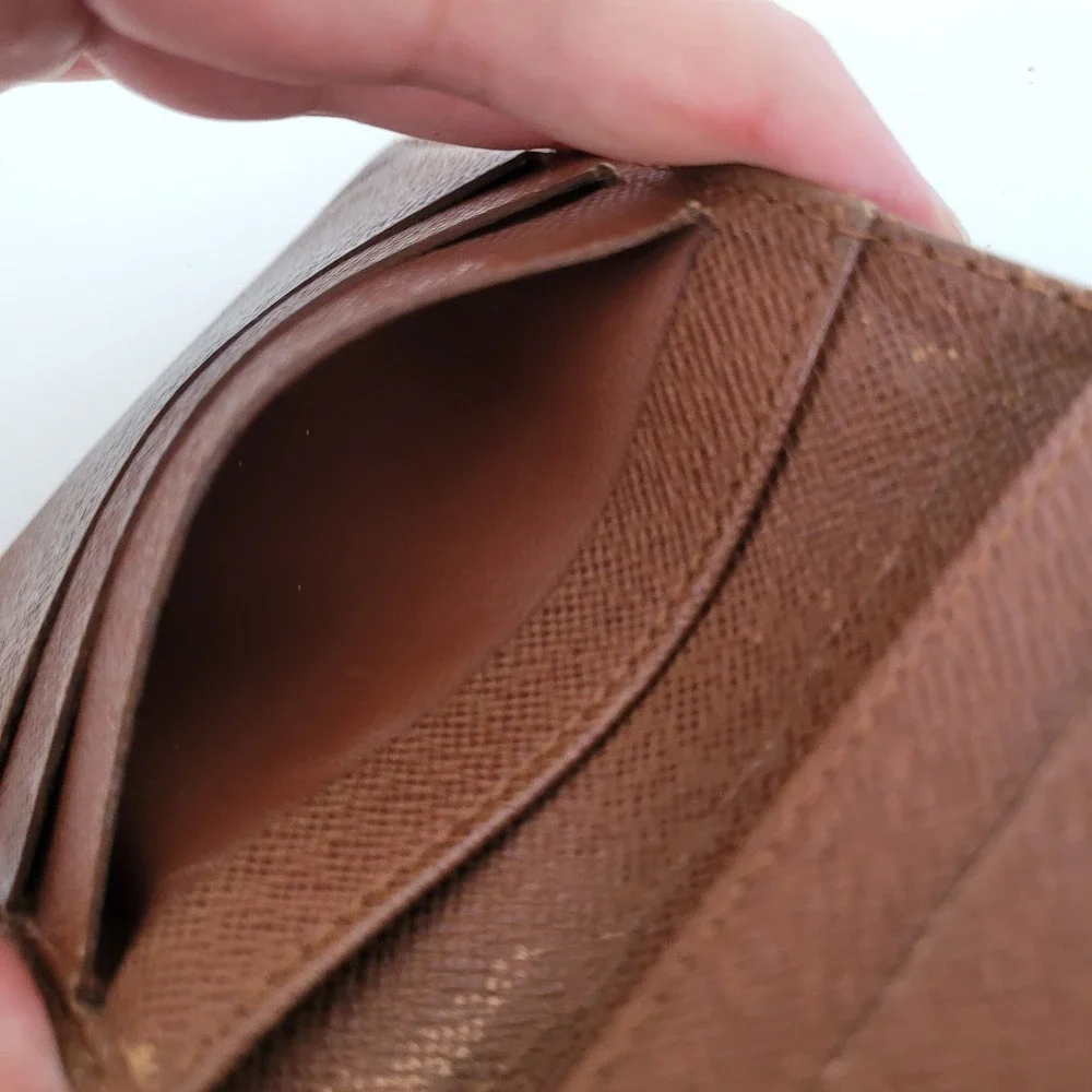 Louis Vuitton Monogram Bifold Wallet Brown Canvas CA0099 Made in Spain